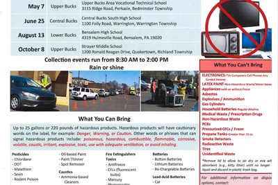 2022 Bucks County Household Hazardous Waste Collection Events