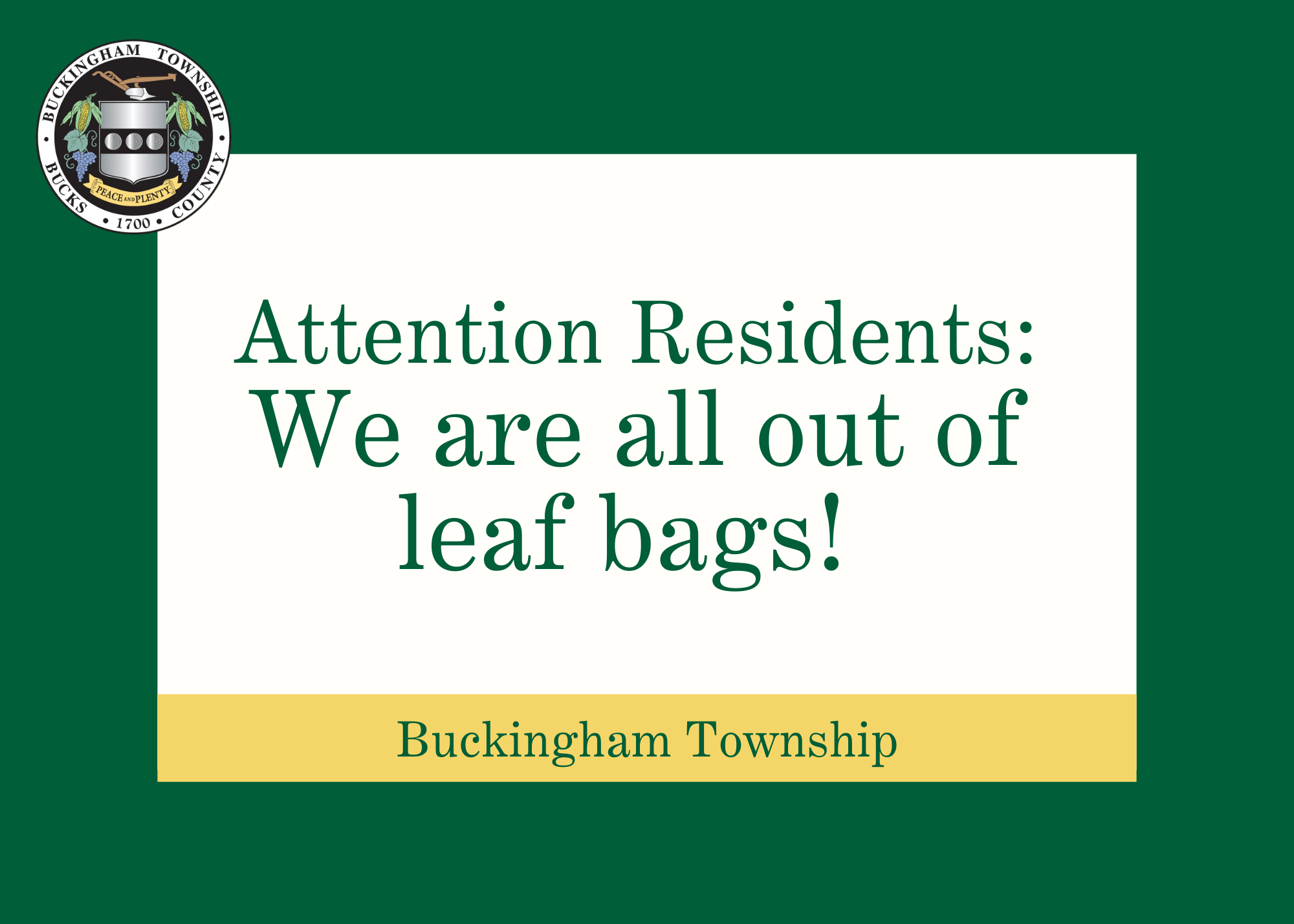 Leaf Bag Update