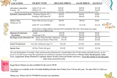 Summer Discount Tickets Are Back at Buckingham Township!