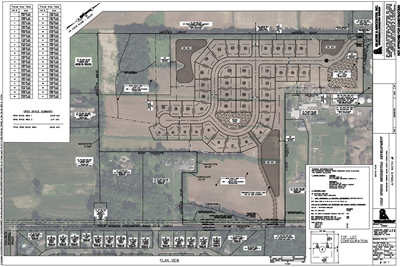 Sketch Plan that Eliminates the Warehouse and Provides for 40 homes with 26 preserved acres