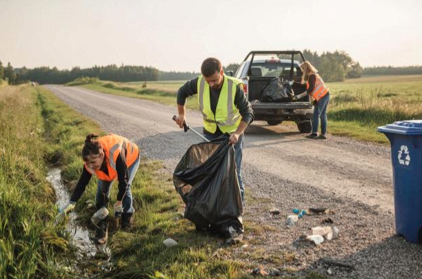 Road Side Clean-up of Upper Mountain road