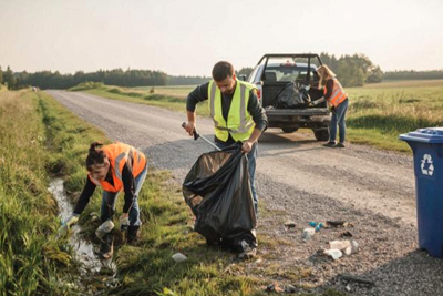 Road Side Clean-up of Upper Mountain road
