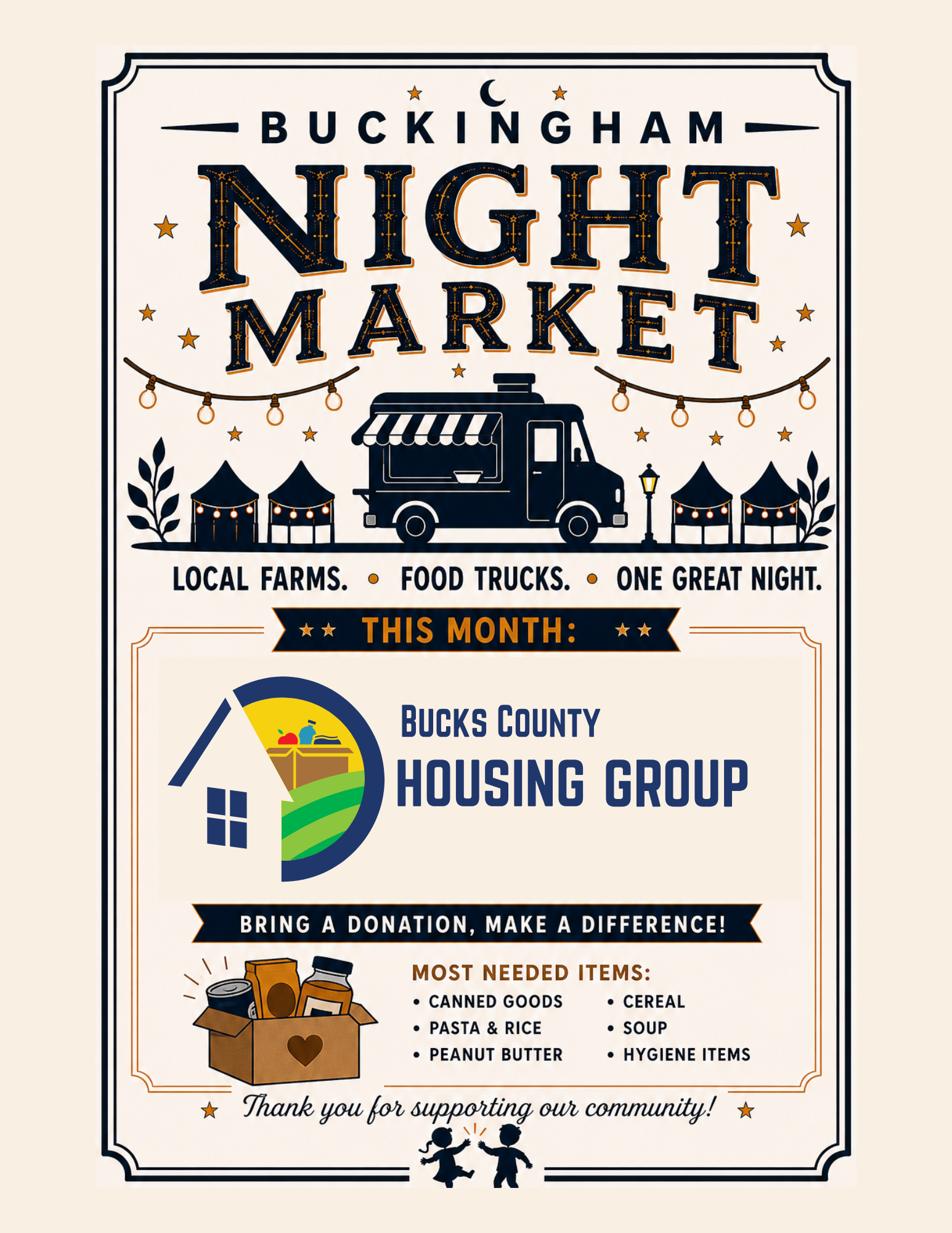 Buckingham Township Park and Rec Night Market Happening tonight!