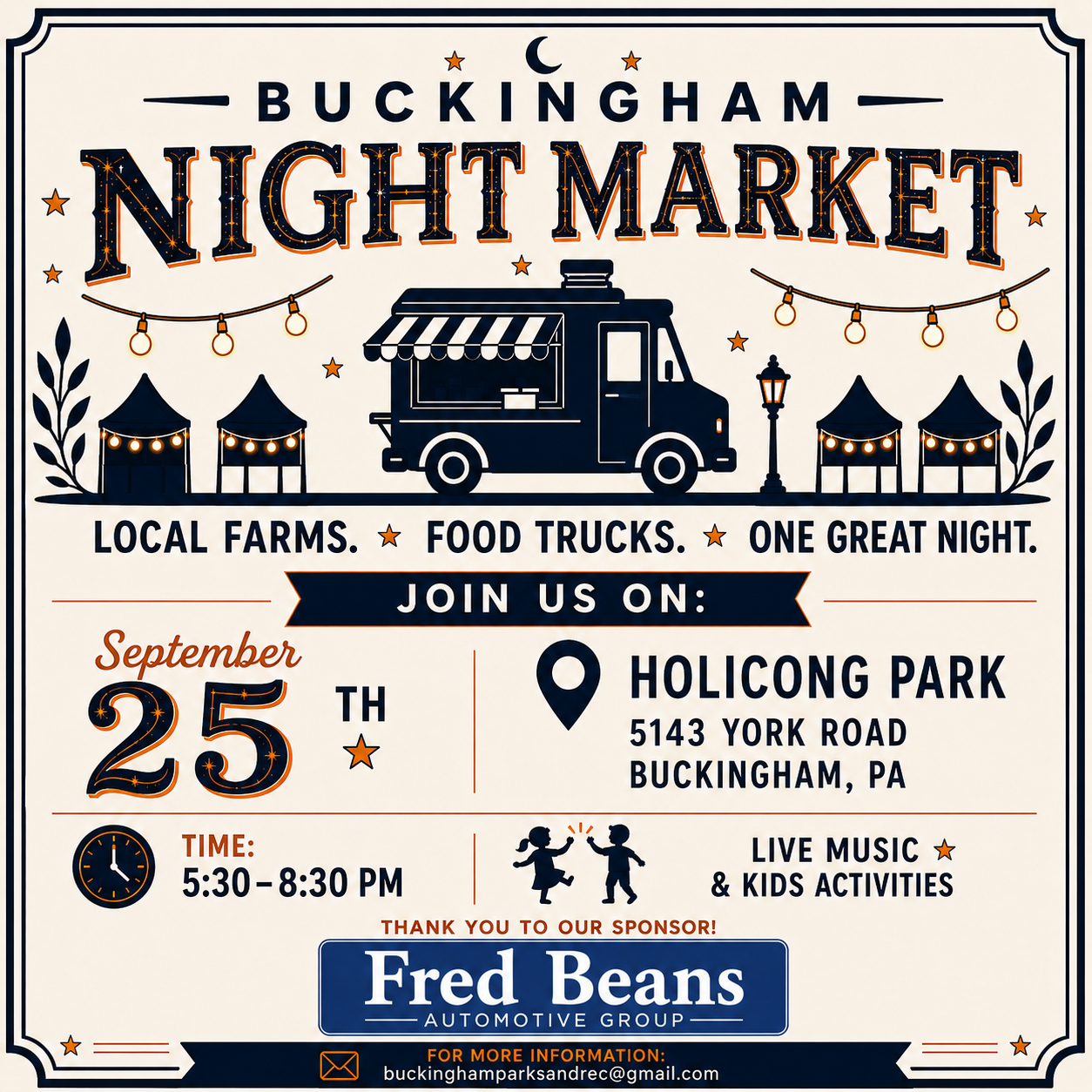 Join us for our Final Buckingham Night Market on September 25th!